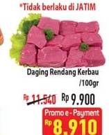 Promo Harga Daging Rendang Kerbau per 100 gr - Hypermart