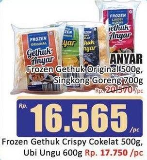 Promo Harga ANYAR Frozen Gethuk Original 500gr, Singkokng Goreng 700gr  - Hari Hari