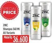 Promo Harga ZINC Shampoo All Variants 340 ml - Hypermart