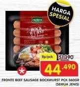 Promo Harga FRONTE Beef Sausage Bockwurst 360 gr - Superindo