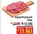 Promo Harga Daging Giling Sapi Spesial per 100 gr - Hypermart