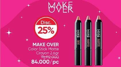 Promo Harga Make Over Color Stick Matte Crayon  - Guardian