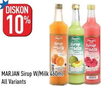Promo Harga Marjan Syrup with Milk All Variants 460 ml - Hypermart