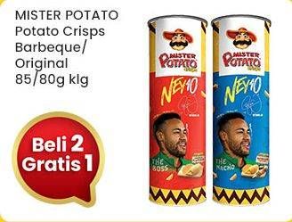 Promo Harga Mister Potato Snack Crisps BBQ, Original 80 gr - Indomaret