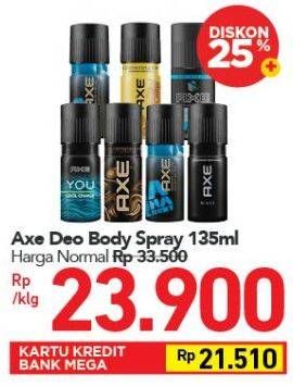 Promo Harga AXE Deo Spray 135 ml - Carrefour