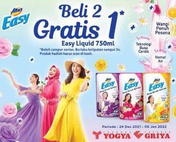 Promo Harga ATTACK Easy Detergent Liquid Lively Energetic, Sparkling Blooming, Sweet Glamour 750 ml - Yogya