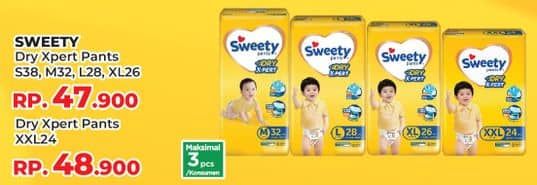 Promo Harga Sweety Bronze Pants Dry X-Pert S36+2, M32, L28, XL26 26 pcs - Yogya