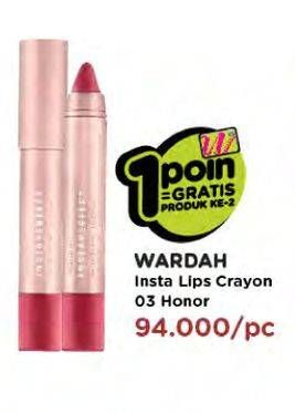 Promo Harga WARDAH Instaperfect Lip Crayon 03 Honor  - Watsons