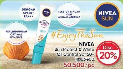 Promo Harga NIVEA Sun Protect & White Oil Control SPF 50+  - Guardian
