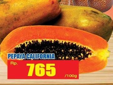 Promo Harga Pepaya California per 100 gr - Hari Hari
