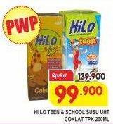 Promo Harga HILO Susu UHT School Chocolate per 24 pcs 200 ml - Superindo