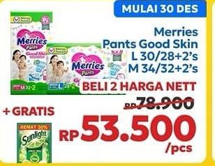 Promo Harga Merries Pants Good Skin M34, L30 30 pcs - Indomaret