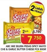 Promo Harga ABC Mie Selera Pedas Spicy Garlic Butter Cheese, Goreng Spicy Mayo Cheese per 2 pcs 80 gr - Superindo