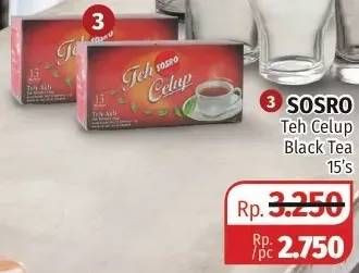 Promo Harga Sosro Teh Celup Black Tea 15 pcs - Lotte Grosir