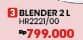 Promo Harga Philips HR2221/00 | Series 5000 Blender Core 2liter  - COURTS