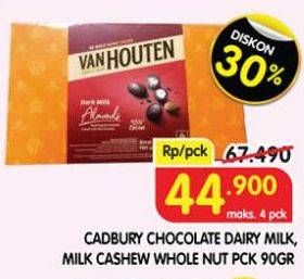 Promo Harga Van Houten Chocolate Dark Milk Assortment 90 gr - Superindo