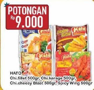 Promo Harga HATO Chicken Fillet/Chicken Karage/Cheesy Blast/Spicy Wing  - Hypermart