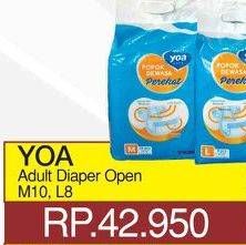 Promo Harga YOA Adult Diapers L8, M10  - Yogya