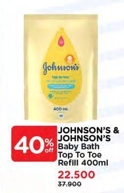 Promo Harga Johnsons Baby Wash Top To Toe 400 ml - Watsons