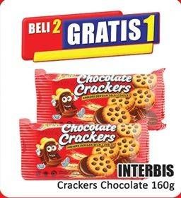 Promo Harga Interbis Chocolate Crackers 160 gr - Hari Hari