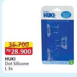 Promo Harga HUKI Silicone Nipple Orthodontic L 3 pcs - Alfamart