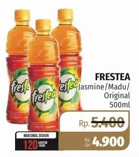 Promo Harga FRESTEA Minuman Teh Jasmine, Madu, Original 500 ml - Lotte Grosir