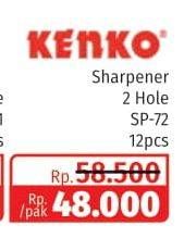 Promo Harga KENKO Sharpener 2 Hole SP-72 12 pcs - Lotte Grosir