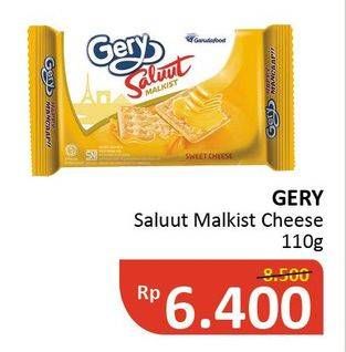 Promo Harga GERY Malkist Sweet Cheese 110 gr - Alfamidi