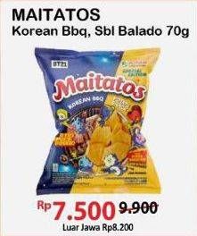 Promo Harga Mr Hottest Maitatos Chili Balado, Korean BBQ 70 gr - Alfamart