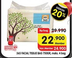 Promo Harga 365 Facial Tissue 750 gr - Superindo