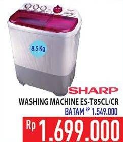 Promo Harga SHARP Washing Machine Twin Tub ES T85CL  - Hypermart