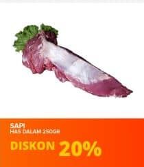 Promo Harga Daging Has Dalam (Tenderloin) per 250 gr - Yogya
