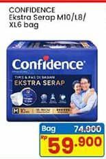 Promo Harga Confidence Adult Pants Slim & Fit Extra Absorb M10, L8, XL6 6 pcs - Indomaret