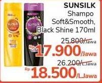 Promo Harga SUNSILK Shampoo Soft Smooth, Black Shine 170 ml - Alfamidi