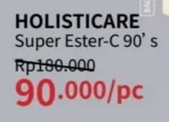 Holisticare Super Ester C 90 pcs Diskon 50%, Harga Promo Rp90.000, Harga Normal Rp180.000