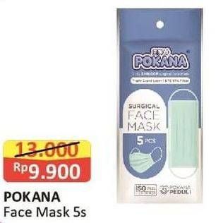 Promo Harga Pokana Face Mask 5 pcs - Alfamart