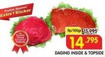 Promo Harga Daging Inside/ Topside Sapi per 100 gr - Superindo