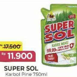Promo Harga Supersol Karbol Wangi Pine 800 ml - Alfamart
