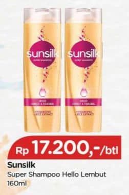 Promo Harga Sunsilk Super Shampoo Hello Lembut Fleksibel 160 ml - TIP TOP