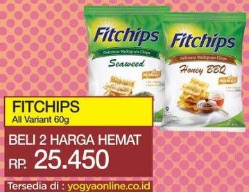 Promo Harga FITCHIPS Delicious Multigrain Chips All Variants per 2 pcs 60 gr - Yogya