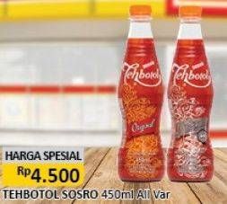 Promo Harga Sosro Teh Botol All Variants 450 ml - Alfamart
