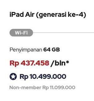 Promo Harga APPLE iPad Air 4  - iBox