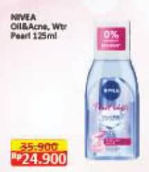 Promo Harga Nivea MicellAir Skin Breathe Micellar Water Oil Acne Care, Pearl Bright 125 ml - Alfamart