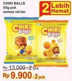 Promo Harga CHIKI BALLS Chicken Snack All Variants per 2 pouch 55 gr - Indomaret
