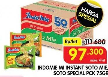 Promo Harga Indomie Mi Kuah Soto Mie, Soto Spesial per 40 pcs 70 gr - Superindo