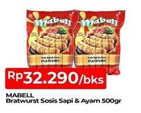 Promo Harga MABELL Bratwurst Sosis Ayam, Sosis Sapi 500 gr - TIP TOP
