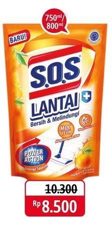 Promo Harga SOS Pembersih Lantai Orange 750 ml - Alfamidi