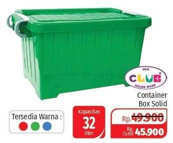 Promo Harga CLUB Container Box Solid 32 ltr - Lotte Grosir