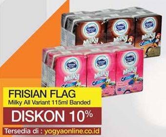 Promo Harga FRISIAN FLAG Susu UHT Milky All Variants 115 ml - Yogya