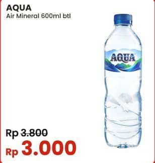 Promo Harga Aqua Air Mineral 600 ml - Indomaret